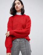 Gianni Feraud Bell Sleeve Sweater - Red