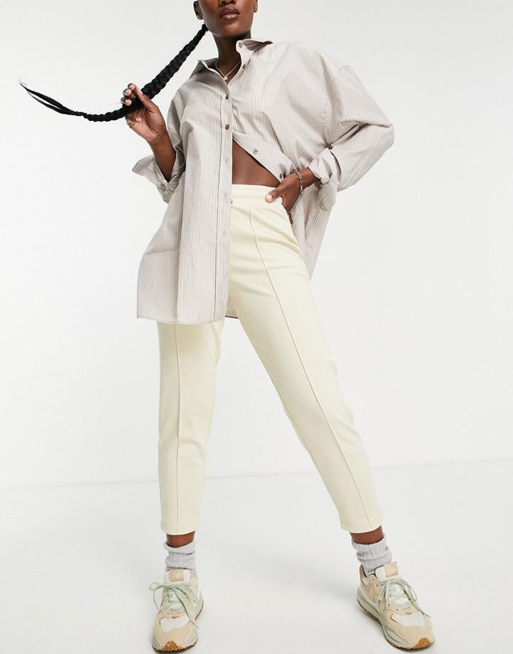 Mango Elasticated Sweatpant In Beige - Part Of A Set-neutral