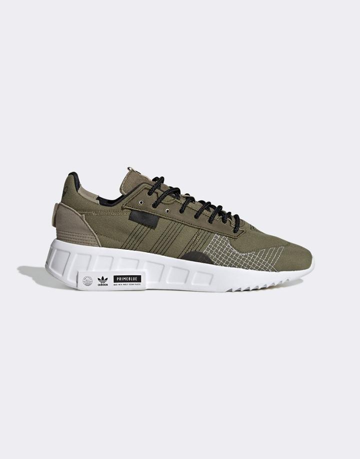 Adidas Originals Geodiver Sneakers In Khaki-green