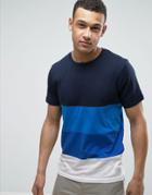 Jack & Jones Color Block Cut And Sew T-shirt - Navy
