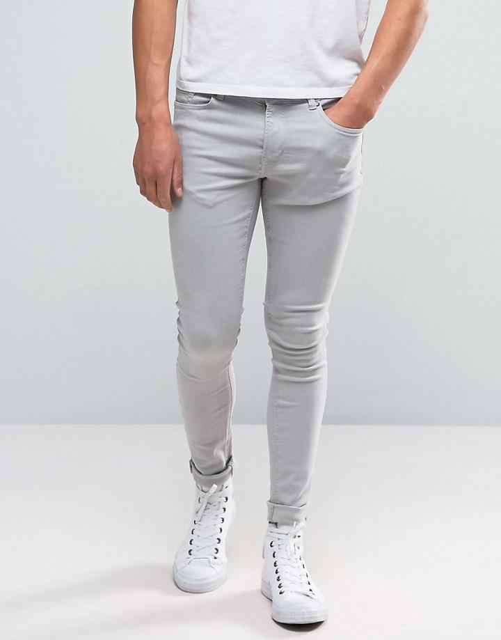Hoxton Denim Jeans Stone Spray On - Beige