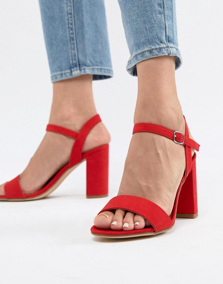 New Look Block Heel Sandal - Red