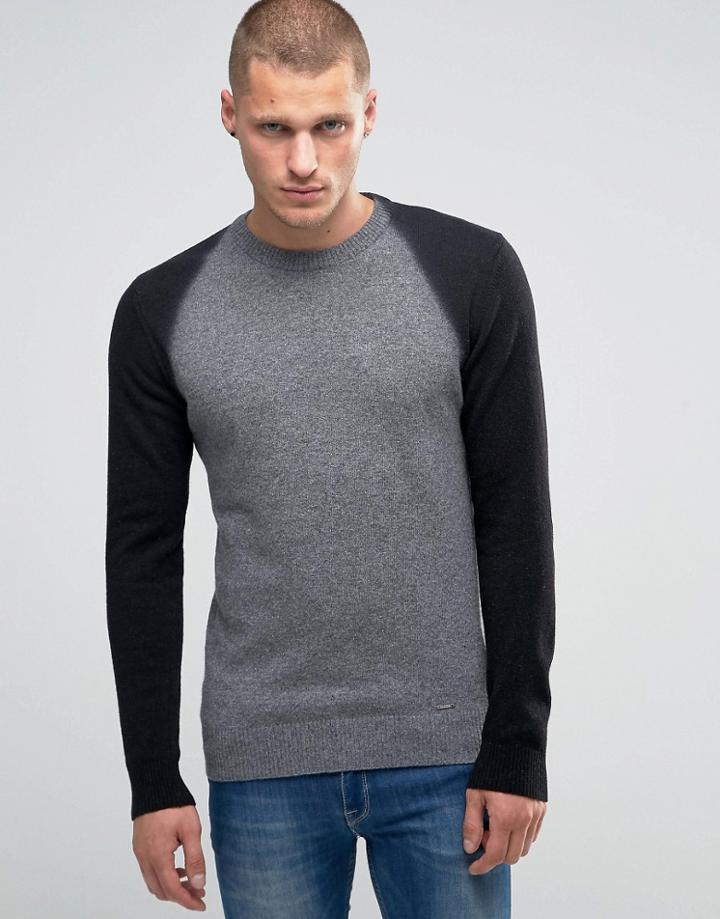 Diesel K-fucatio Sweater Contrast Sleeves - Black