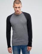 Diesel K-fucatio Sweater Contrast Sleeves - Black