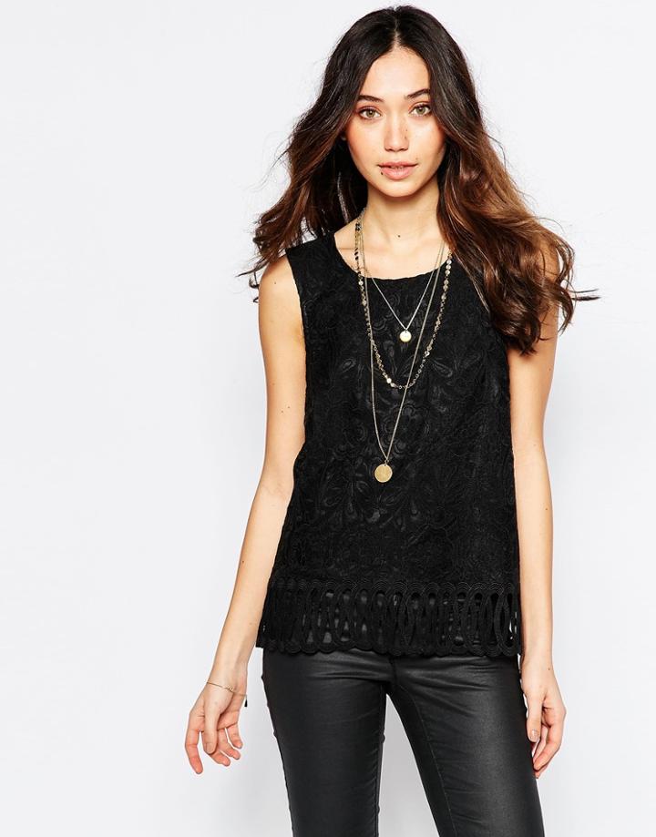 Y.a.s Ember Cropped Top - Black