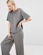 Adpt Pleated Co-ord Top - Gray