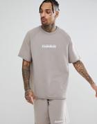 Napapijri Buka Short Sleeve Sweat In Gray - Gray