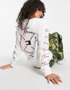 Tommy Jeans Organic Cotton Relaxed Long Sleeve Top In White