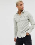Religion Skinny Smart Shirt In Light Green