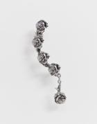 Reclaimed Vintage Inspired Statement Rose Ear Cuff In Burnished Silver Exclusive To Asos - Silver
