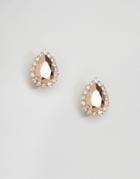 Krystal London Swarovski Crystal Pear Rosetta Earrings - Gold