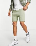 Jack & Jones Essentials Slim Jersey Shorts In Light Green
