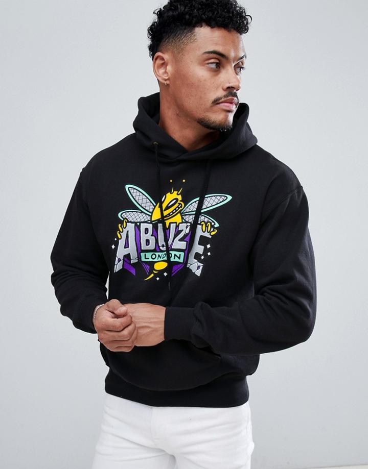 Abuze Ldn Boulder Back Print Hoodie - Black