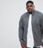 Duke King Size Cardigan In Twisted Charcoal - Black