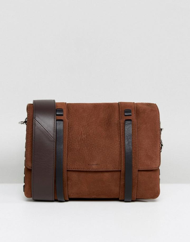 Allsaints Fin Box Bag - Brown