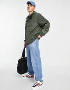 Topman Showerproof Pullover Jacket In Khaki-green