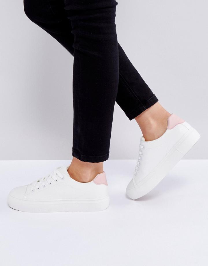 Blink Rose Gold Trim Sneaker - White