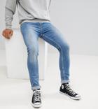Noak Super Skinny Jeans In Vintage Mid Wash - Blue