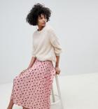Lily & Lionel Exclusive Pleated Skirt In Heart Print - Pink