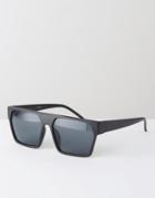 Asos Geometric Sunglasses In Black - Black