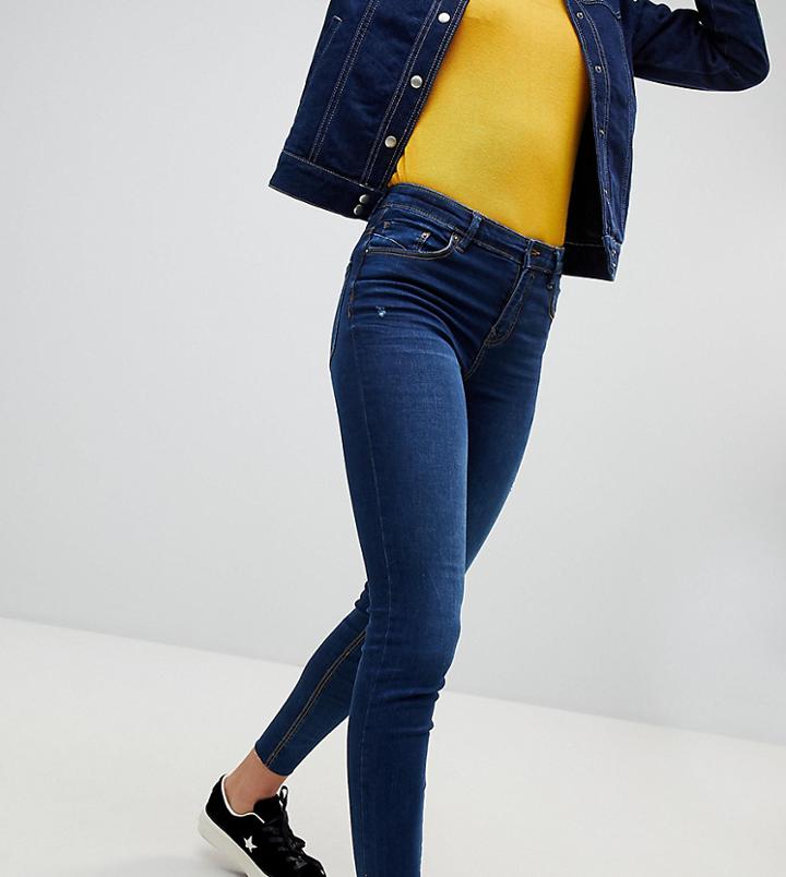 Stradivarius Regular Waist Skinny Jeans - Blue