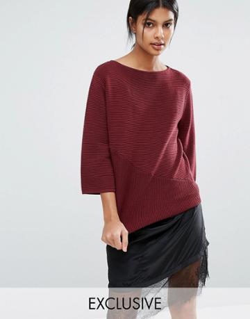Micha Lounge Rib Sweater - Red