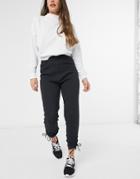 Hiit Cropped Sweatpants With Drawstring Ruching In Black
