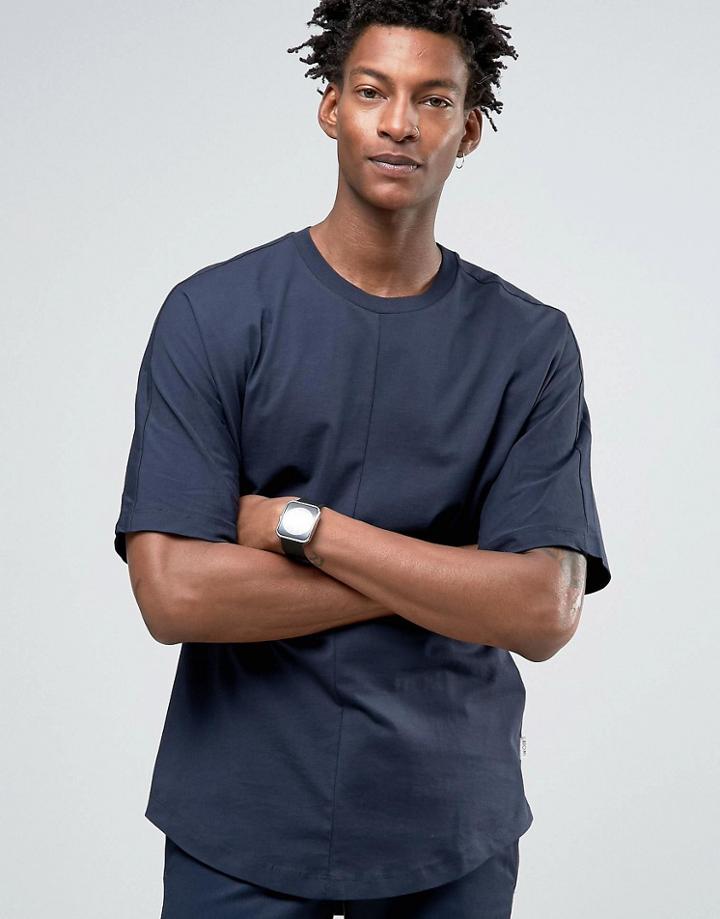 Kiomi Oversized T-shirt With Drop Shoulder - Navy