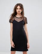 Noisy May Trinna Cami Dress With T-shirt Underlayer - Black