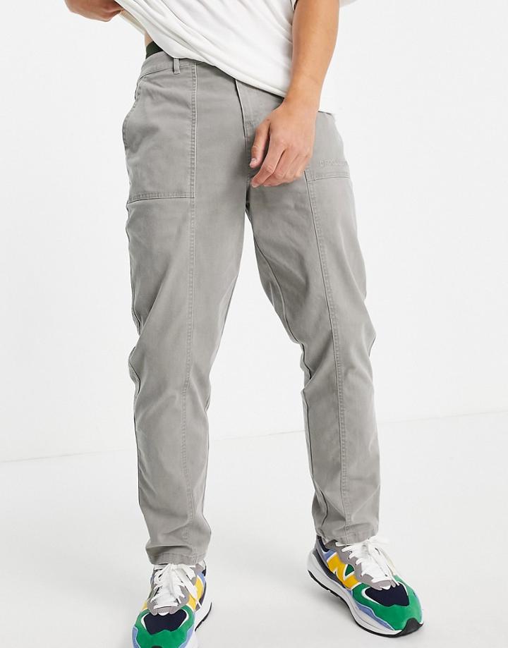 Asos Dark Future Skater Pants With Panel Detail-grey