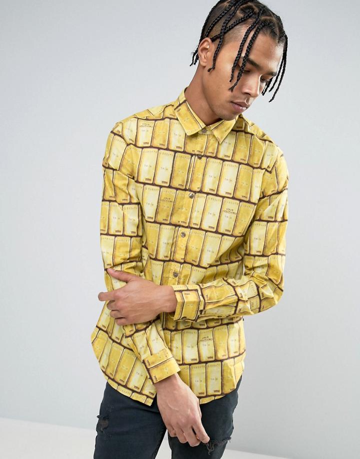 Love Moschino Gold Kilo Printed Shirt - Gold