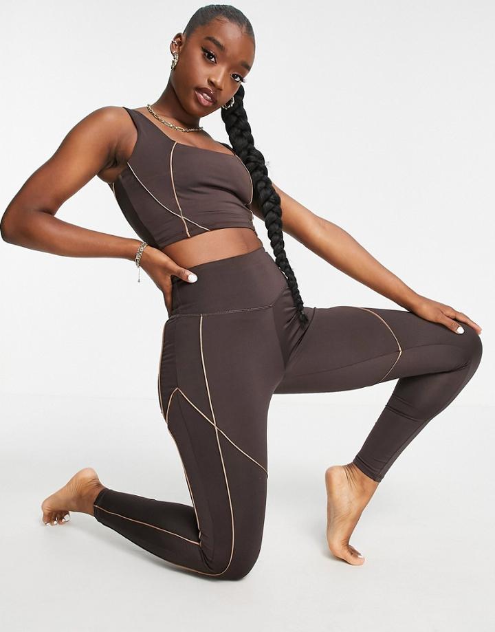 South Beach Seam Detail Contour Leggings In Black
