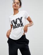 Ivy Park Logo T-shirt In White - White