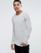 Minimum Jibran Long Sleeve Top Stripe Breton - Gray