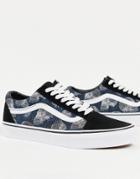 Vans Old Skool Wireframe Skulls Sneakers In Black