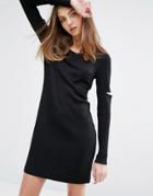 Weekday Mini Dress With Cut Out Sleeves - Black
