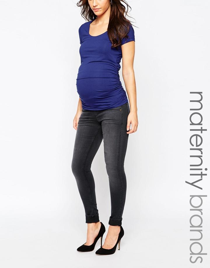 Isabella Oliver Stretch Skinny Jeans - Gray