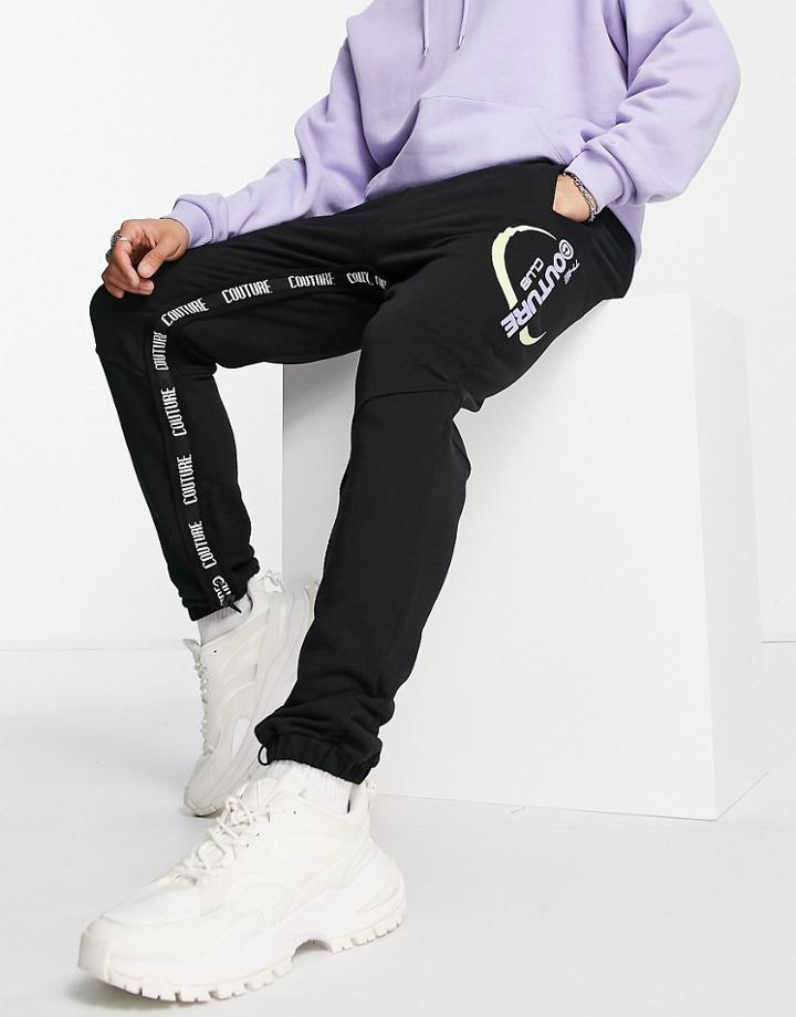 The Couture Club Sweatpants In Black With Jaquard Leg Taping And Logo Print - Part Of A Set