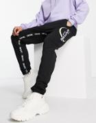 The Couture Club Sweatpants In Black With Jaquard Leg Taping And Logo Print - Part Of A Set