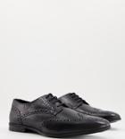 River Island Wide Fit Lace Up Derby Shoes In Black