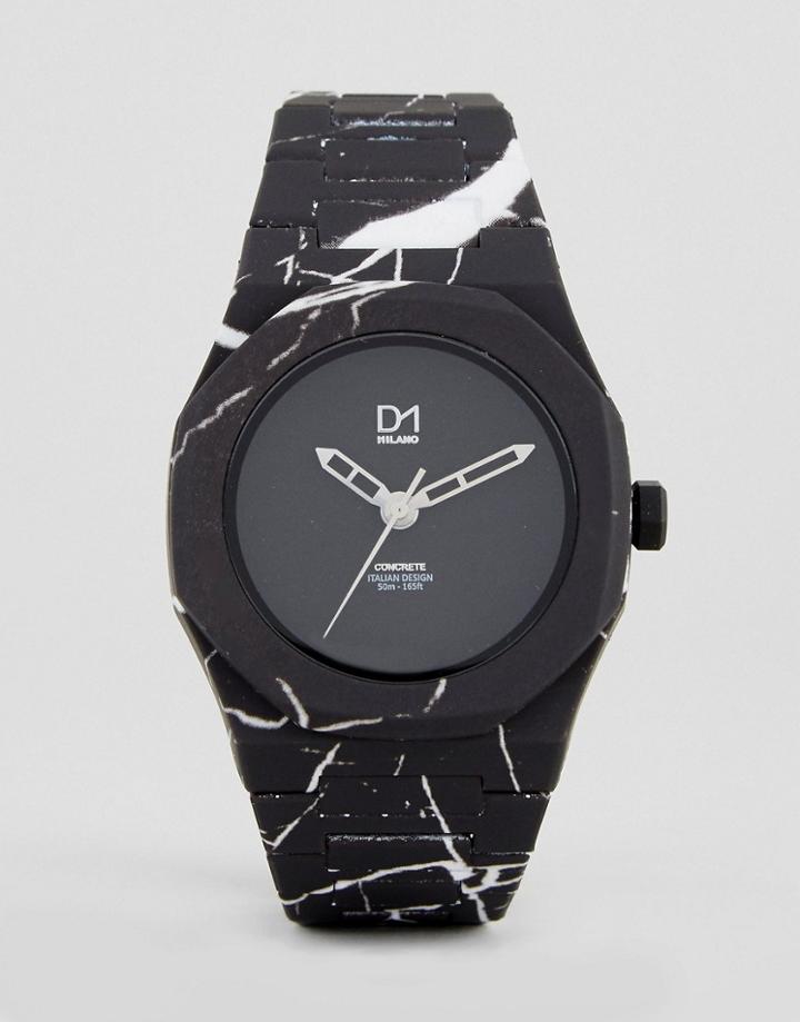 D1 Milano Black Concrete Watch - Black