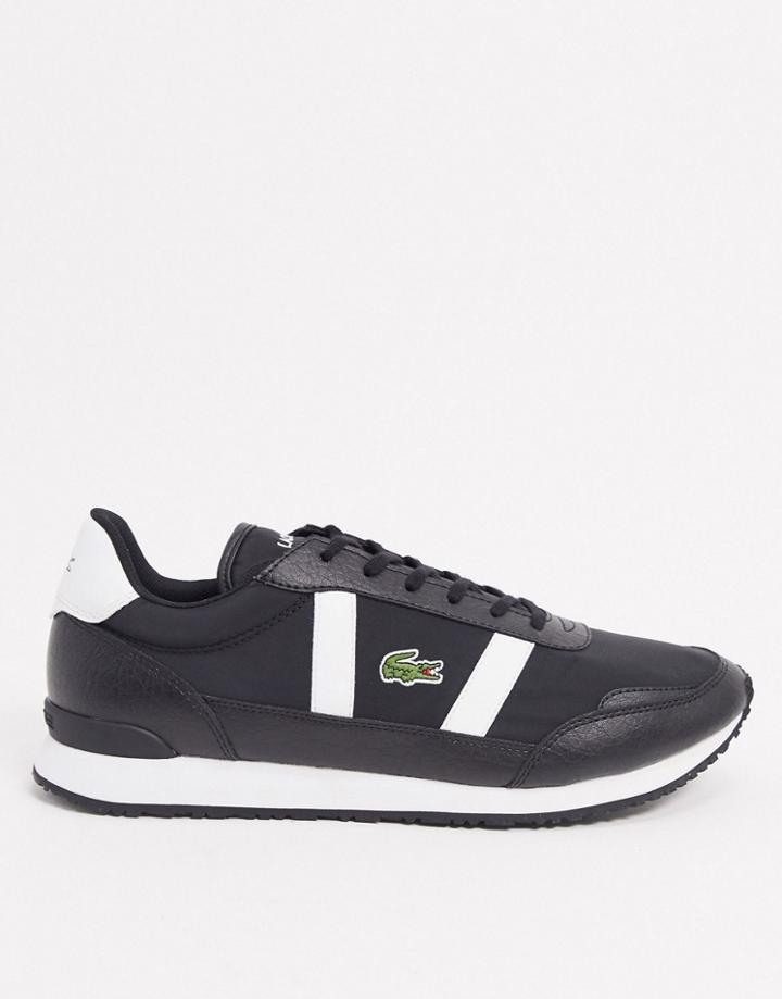 Lacoste Partner Retro Sneakers In Black