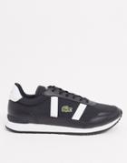Lacoste Partner Retro Sneakers In Black