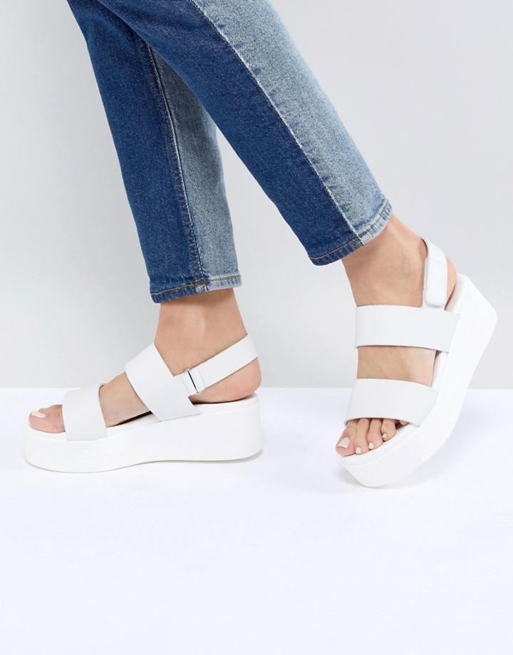 Steve Madden Rachel Flatform Sandals - White