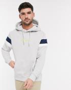 River Island Prolific Hoodie With Piping In Gray-grey