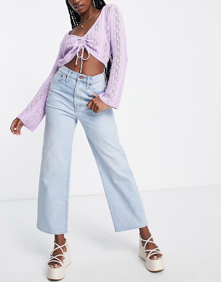 Madewell Wide Leg Jeans In Light Wash-blue