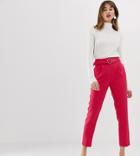 Warehouse Tapered Pants With O-ring Belt In Pink - Pink