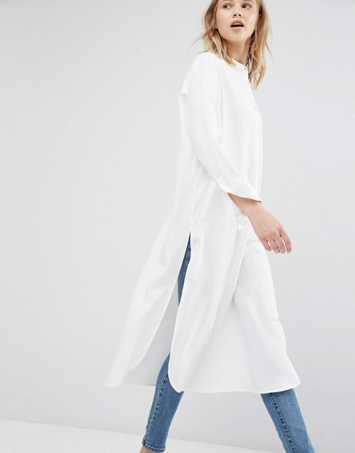 Dr Denim Oversized Shirt - White