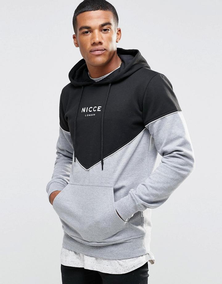 Nicce London Diamond Hoodie - Black