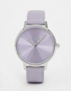 Nixon Kensington Leather Watch 37mm - Purple